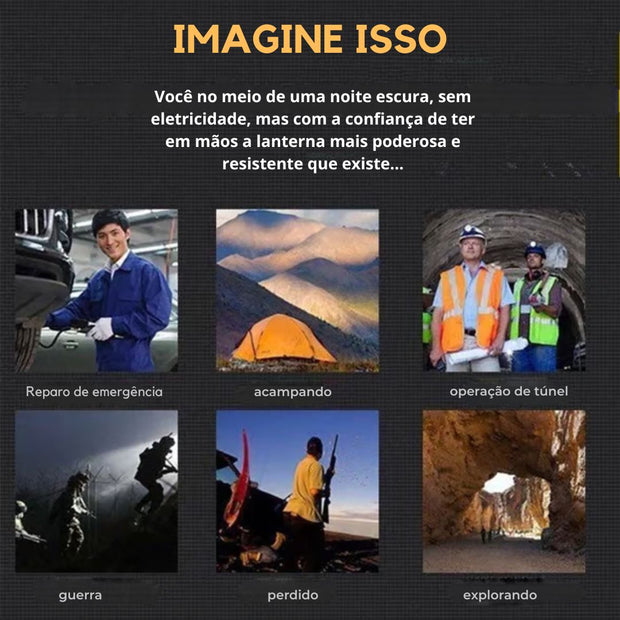 Lanterna Tática UltraPower X Titanium – Potência e Resistência Inigualáveis!