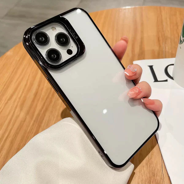 Capa para iPhone com suporte invisível e protetor de lente (Exclusiva🔥)