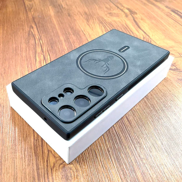 Capa magnética de couro Vintage Samsung