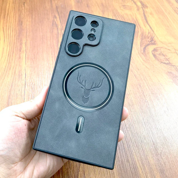 Capa magnética de couro Vintage Samsung