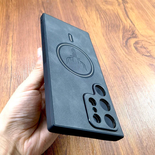 Capa magnética de couro Vintage Samsung