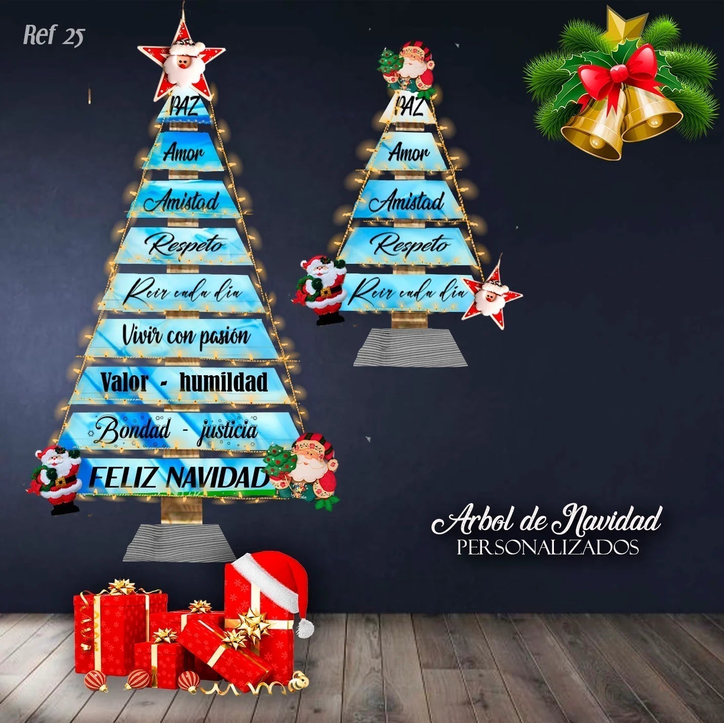 ÁRBOL DE NAVIDAD🎄(INCLUYE LUCES Y 3 ADORNOS NAVIDEÑOS)